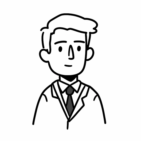 Formal Line Art Portrait