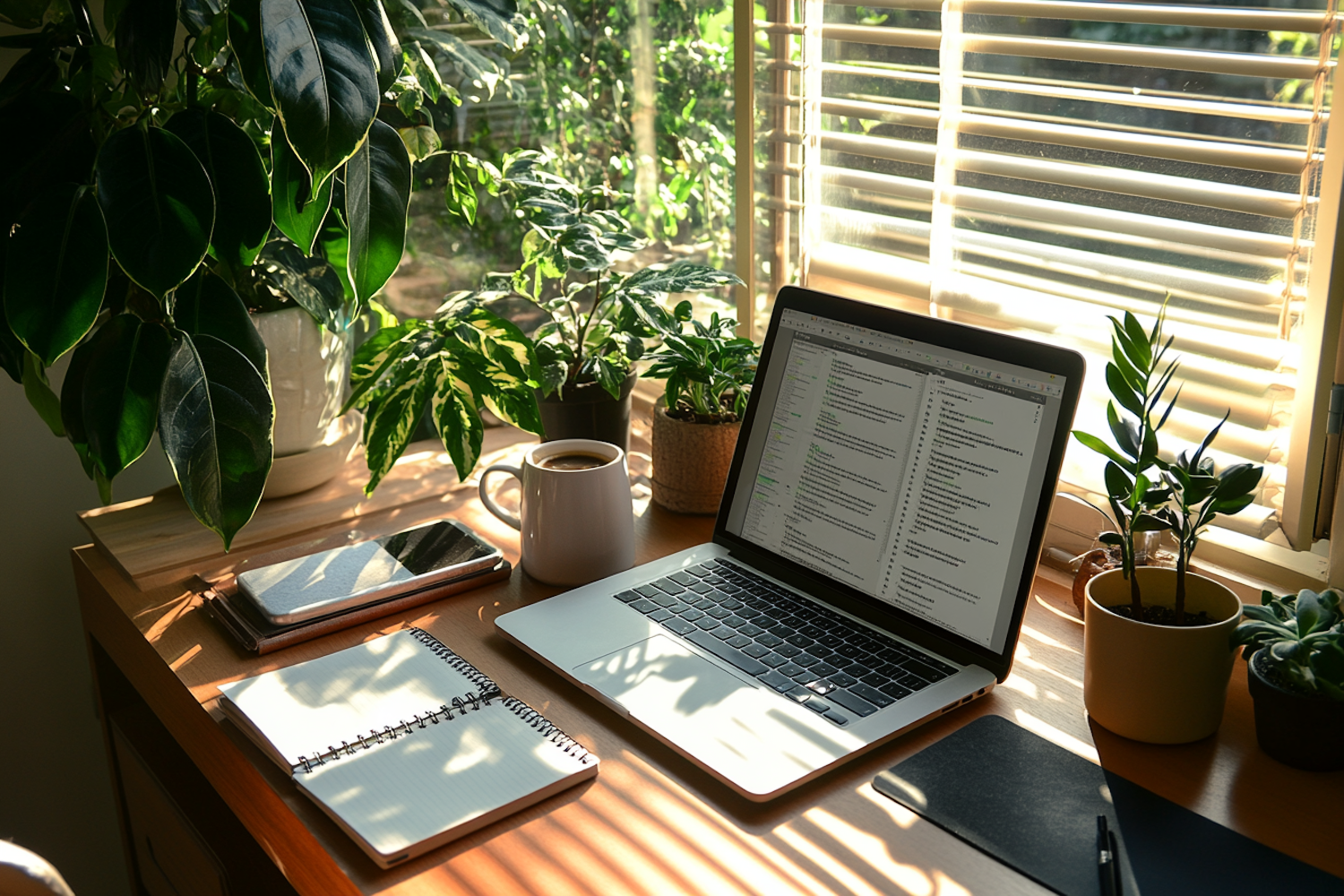 Serene Workspace with Natural Light