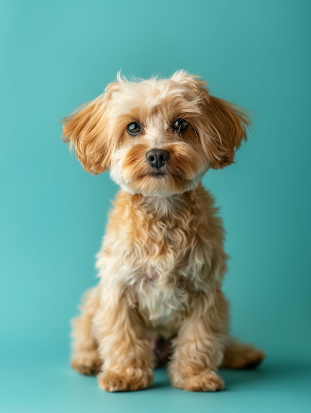 Soulful Yorkie on Turquoise