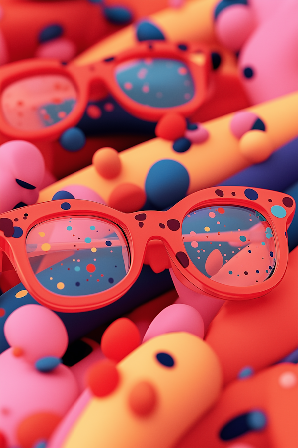 Playful Oversized Sunglasses Composition