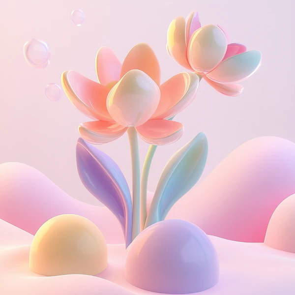 Whimsical 3D Flowers