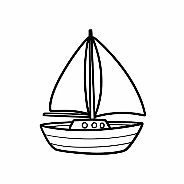 Minimalist Sailboat Art