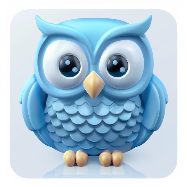 Stylized Cartoon Owl