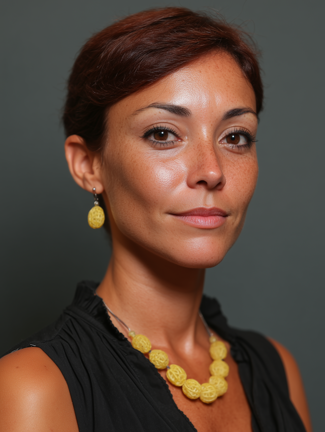 Freckled Woman Portrait