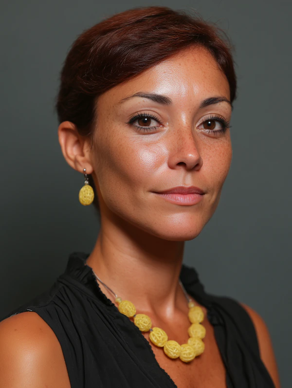 Freckled Woman Portrait