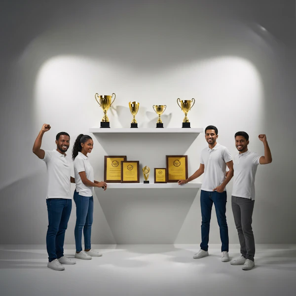 Group Celebrating Awards