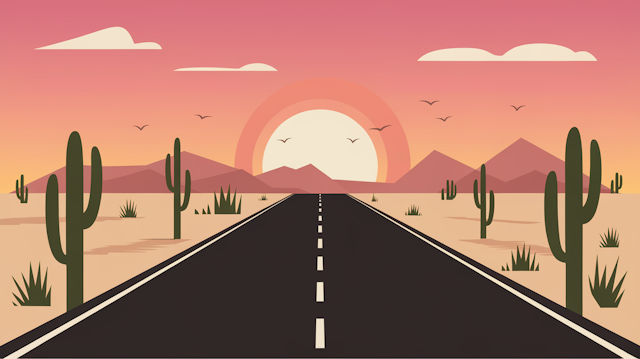 Tranquil Desert Sunset