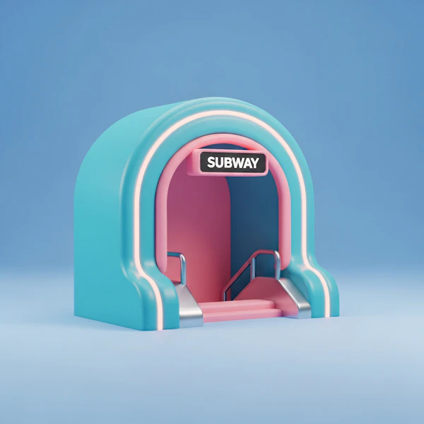 Retro Subway Entrance