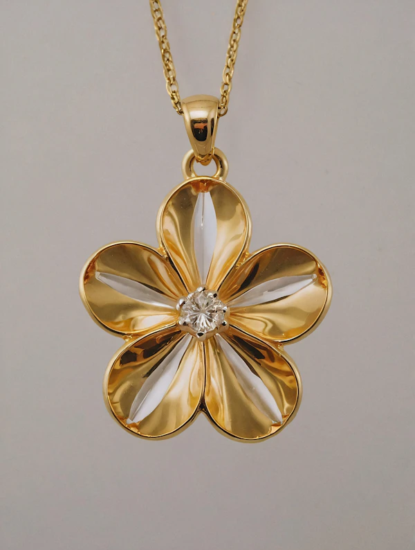 Gold Flower Pendant