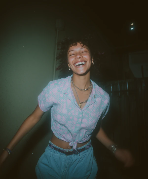 Joyful Woman Laughing