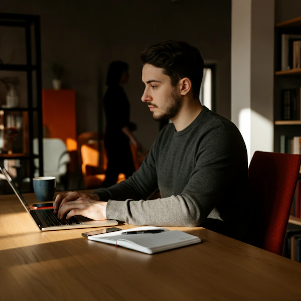 Focused Man at Work