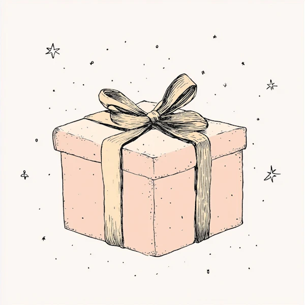 Pink Gift Box Art