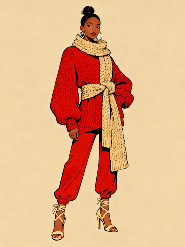 Stylish Red Attire