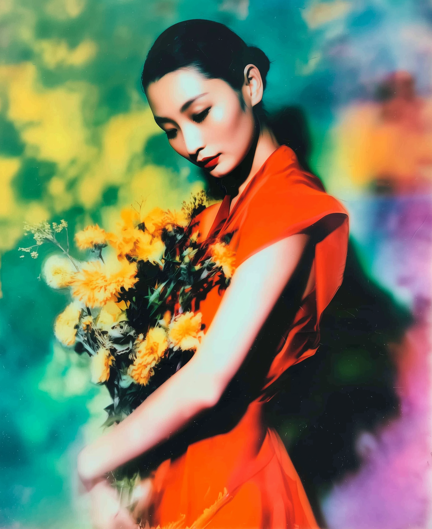 Woman with Yellow Flowers