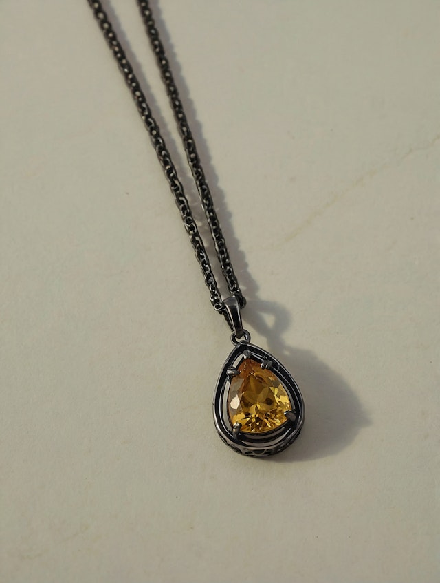 Teardrop Gemstone Necklace