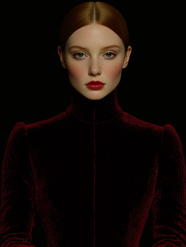 Elegant Red-Haired Portrait