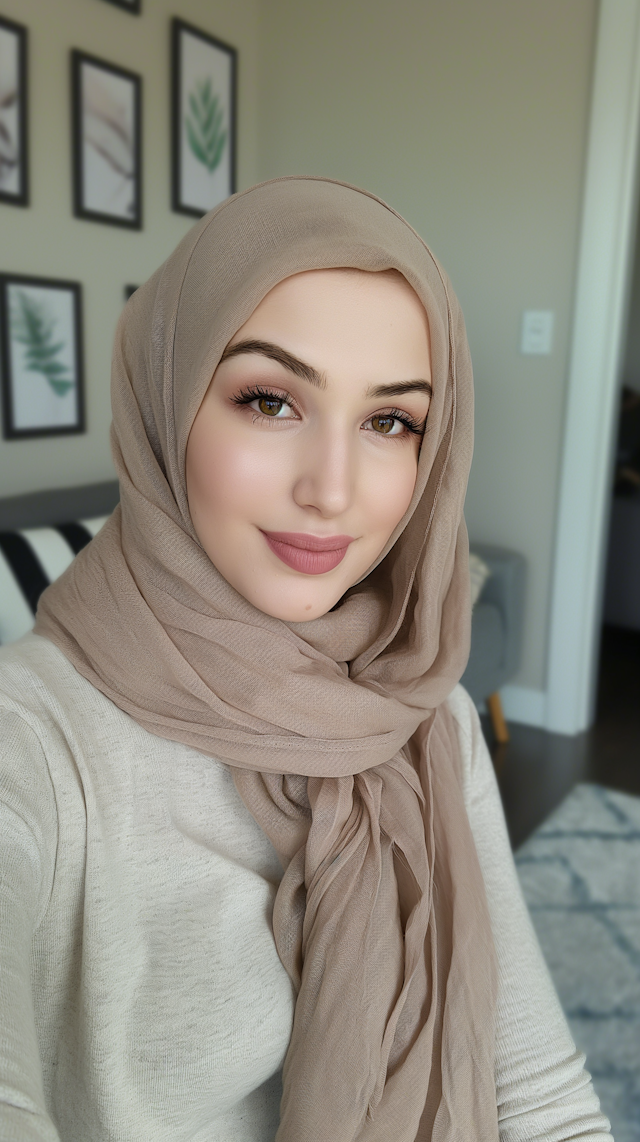 Serene Portrait of Woman in Hijab