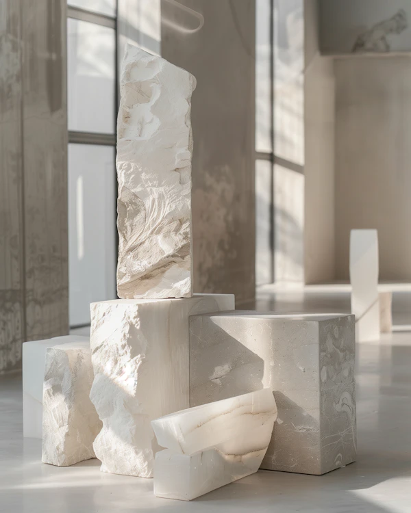 Minimalist Stone Display