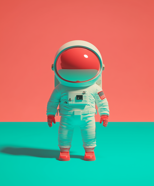 Stylized Astronaut Illustration