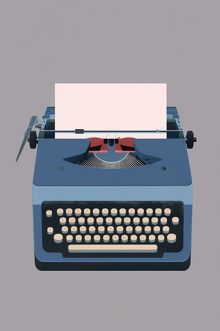 Vintage Blue Typewriter