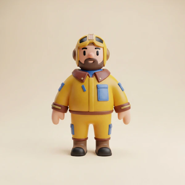 Cartoon Pilot Model