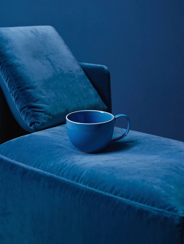 Blue Velvet Chair Scene