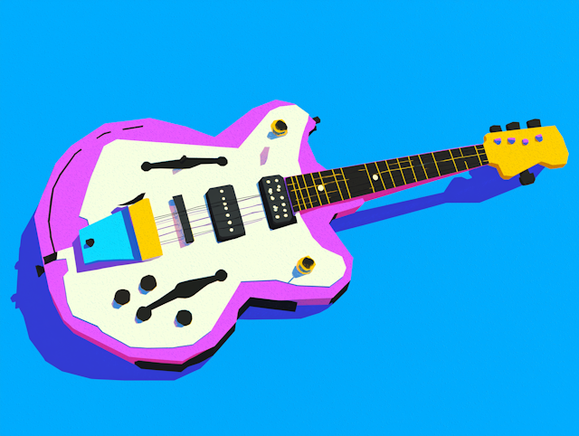 Stylized Electric Guitar