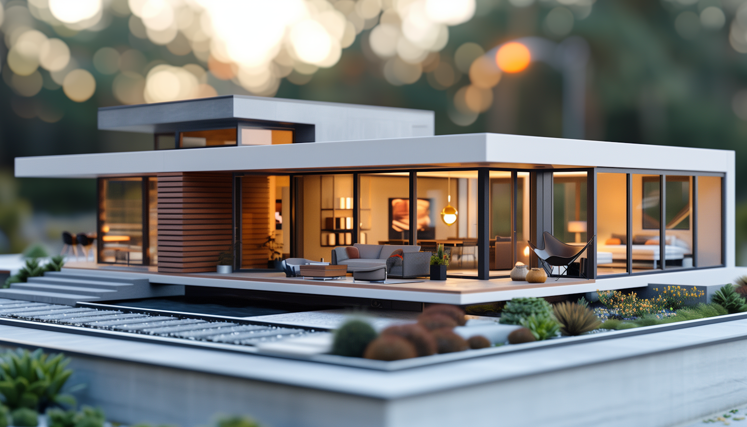 Miniature Modern House Model