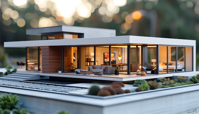 Miniature Modern House Model