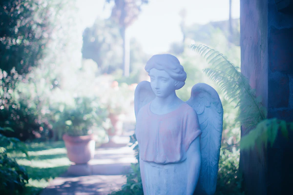 Serene Angel Graveyard Scene