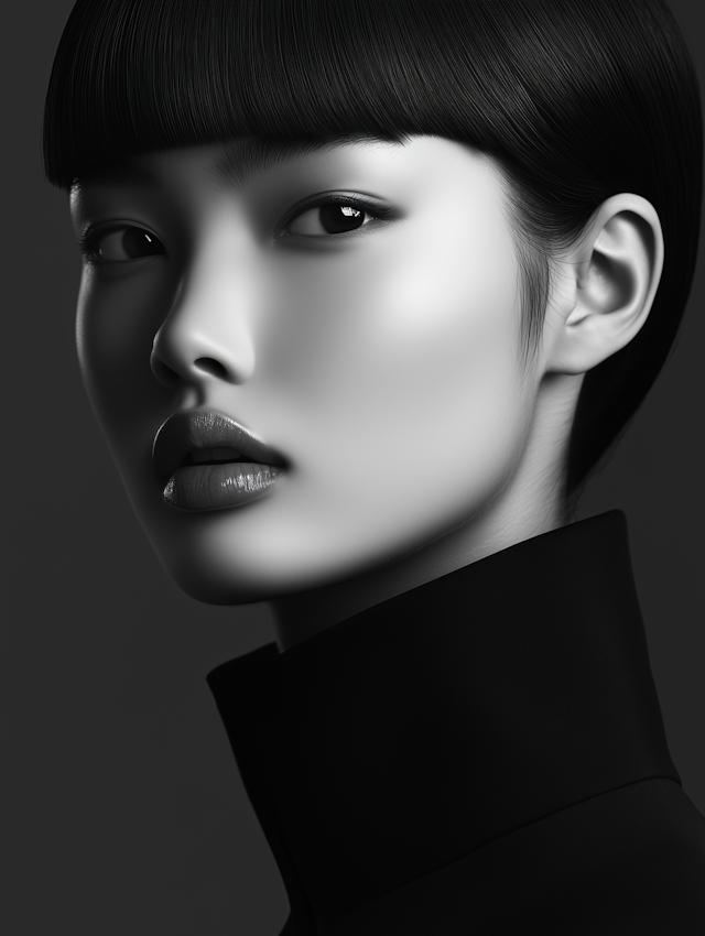 Elegant Portrait with Monochromatic Palette