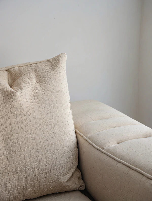Beige Sofa Close-Up