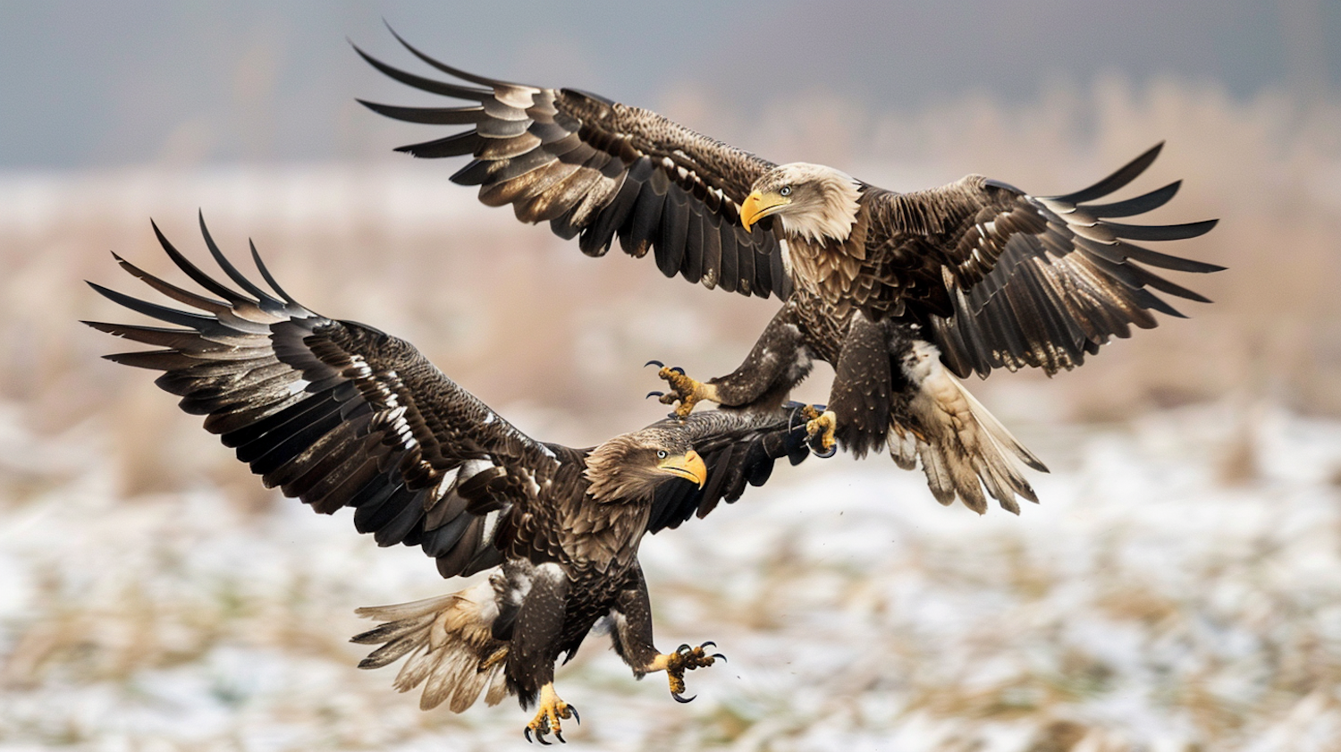 Majestic Eagles in Flight