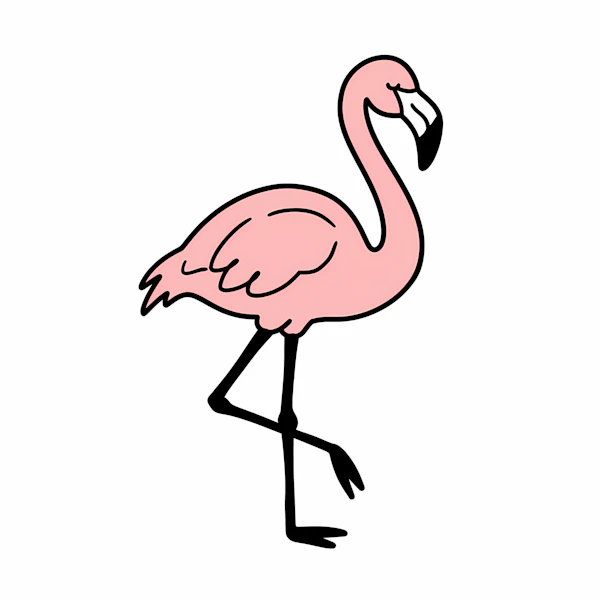 Cartoon Flamingo Art