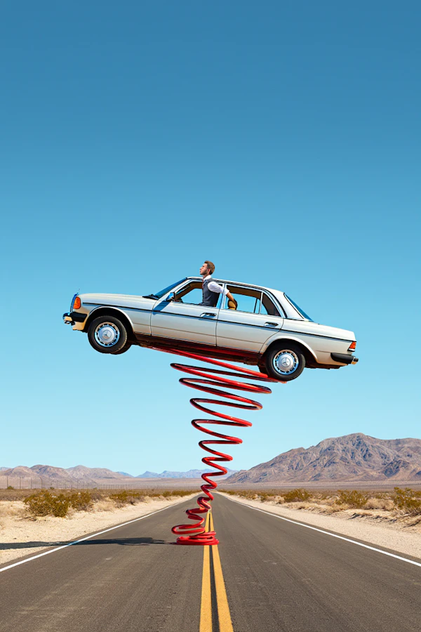 Surreal Car on Spring