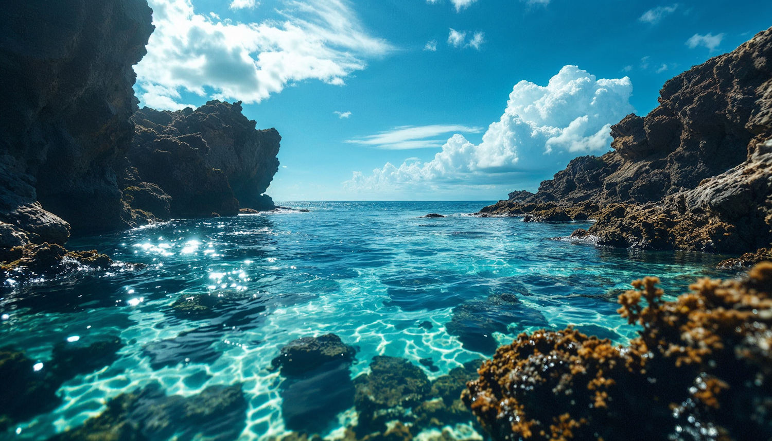 Coastal Scene with Turquoise Waters