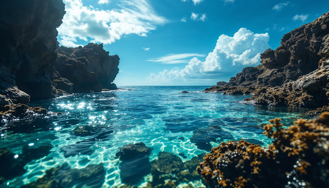 Coastal Scene with Turquoise Waters