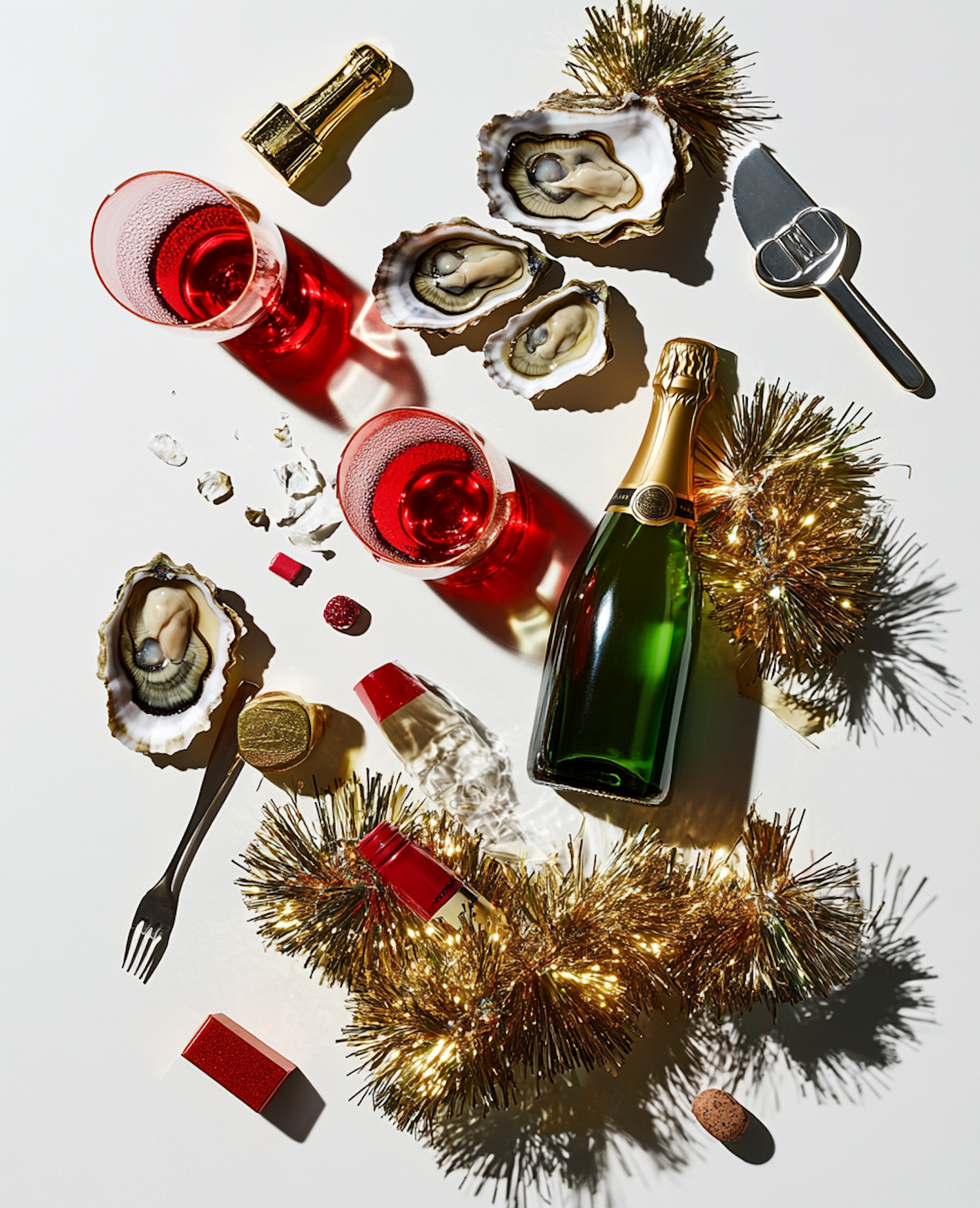 Festive Champagne and Oysters