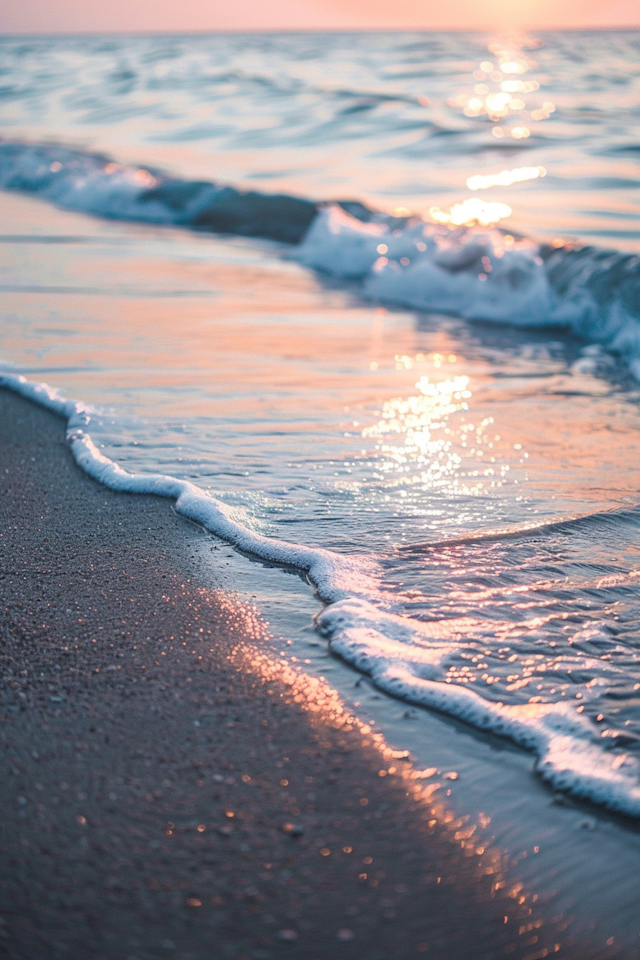 Serene Beach at Sunrise/Sunset