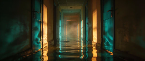Ethereal Hallway Scene