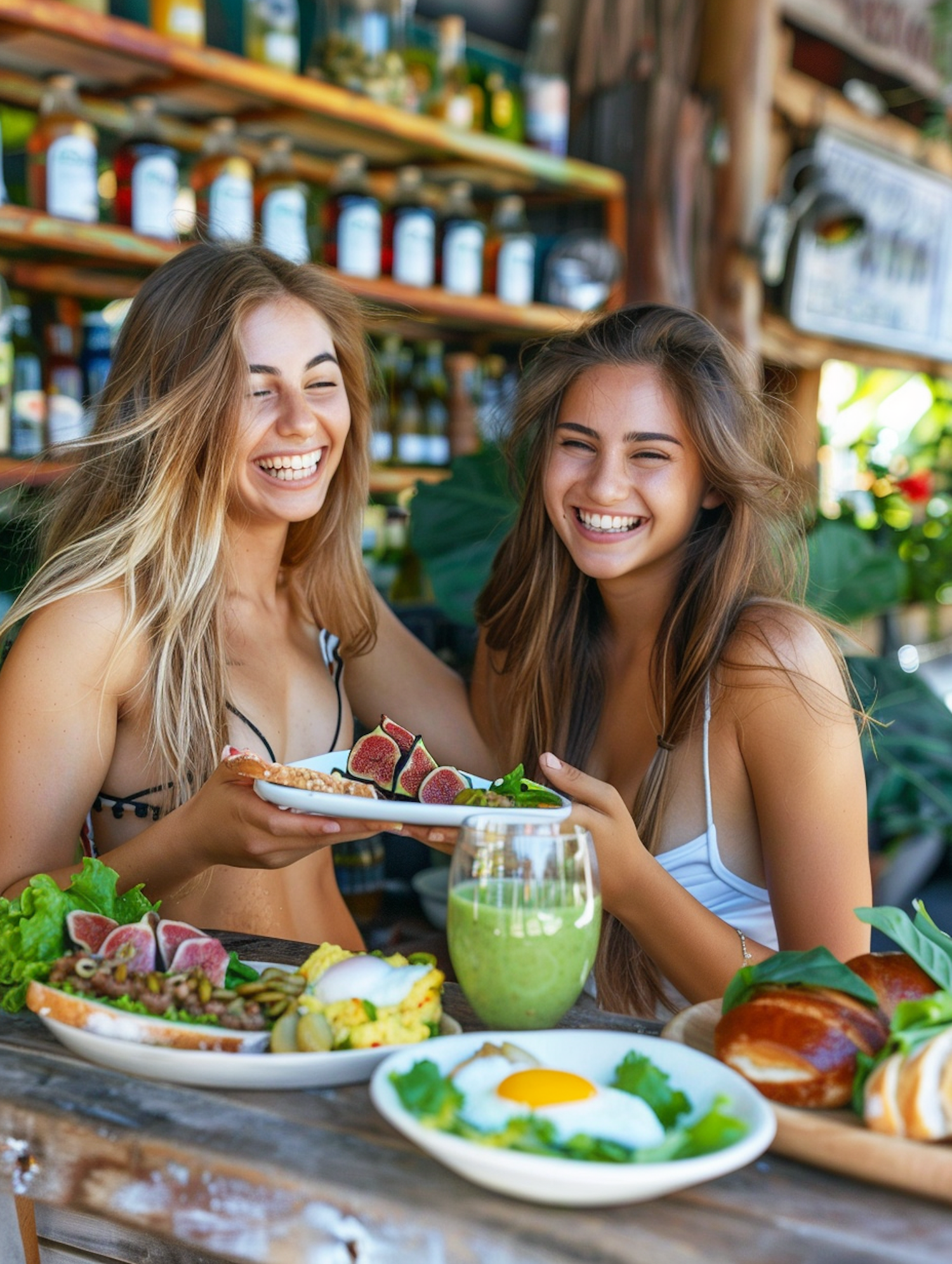 Joyful Moment at a Restaurant