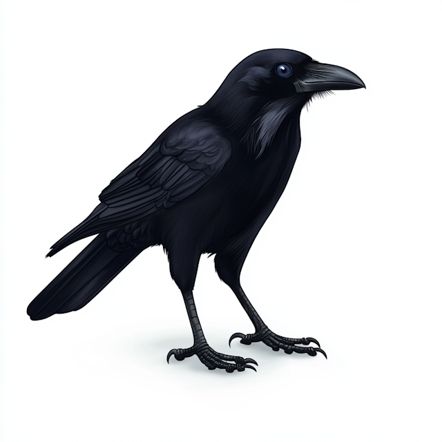 Illustration of a Black Crow