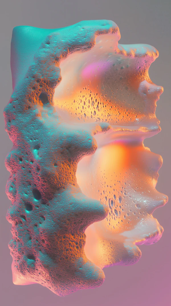 3D Abstract Coral Glow