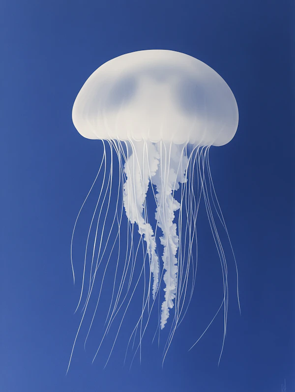 Minimalist Jellyfish Art