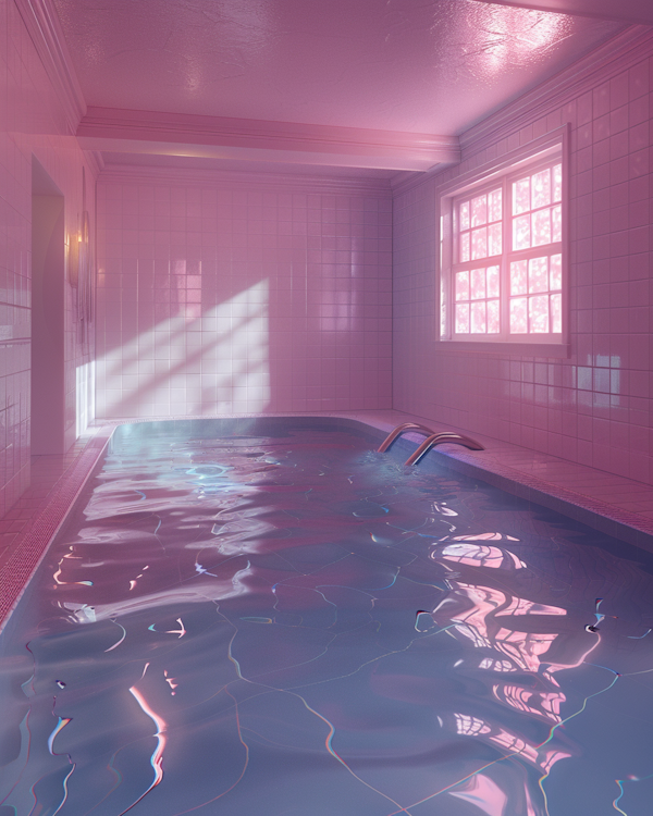 Serene Pink Indoor Pool