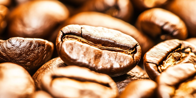 Close-up of Roasted Coffee Beans