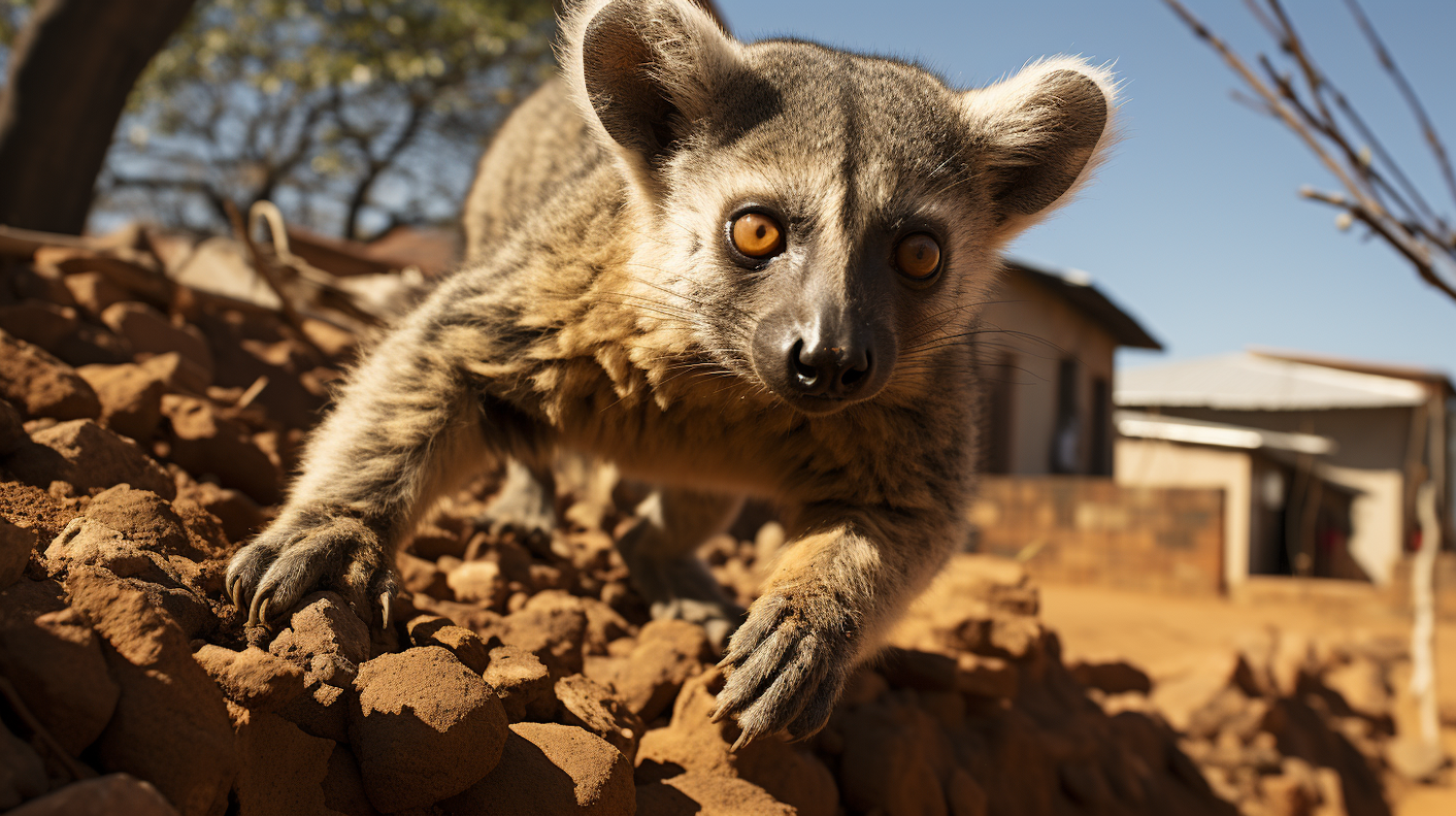 Intrepid Gaze of the Ring-tailed Lemur