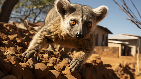 Intrepid Gaze of the Ring-tailed Lemur