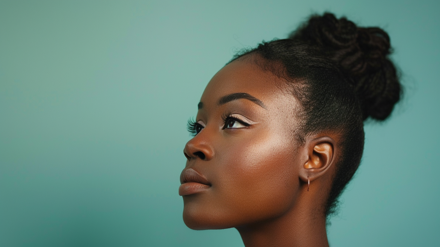 Serene Profile Portrait of Young Woman