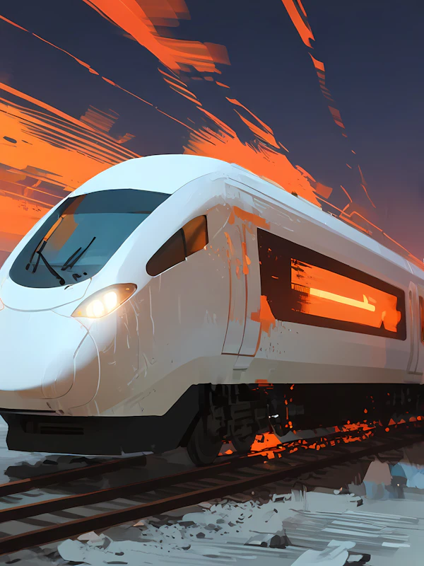 Futuristic High-Speed Train